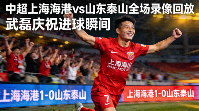 中超上海海港对阵山东泰山全场录像回放封面 - 武磊庆祝进球